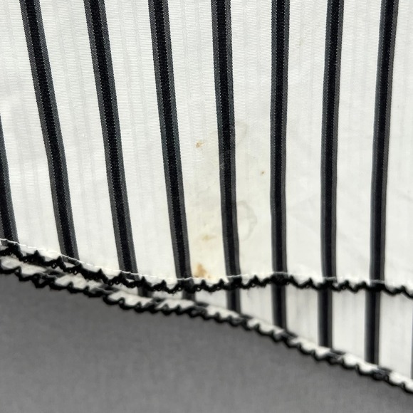 CAROLINE CONSTAS Carmen Tiered Off the Shoulder Top Womens XS White Black Stripe - Picture 16 of 16